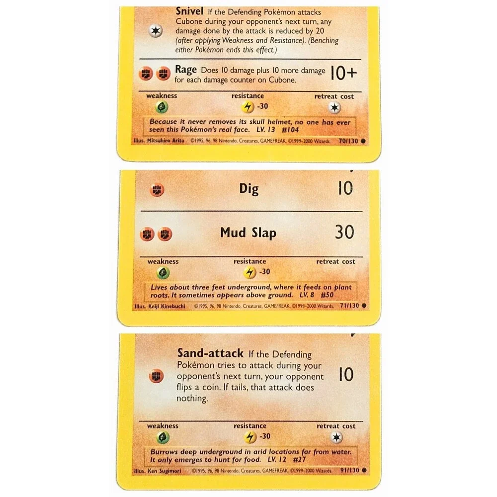 Pokémon Cards Lot TCG Base Set 2 Wizards 2000 28 of 130 No Duplicates